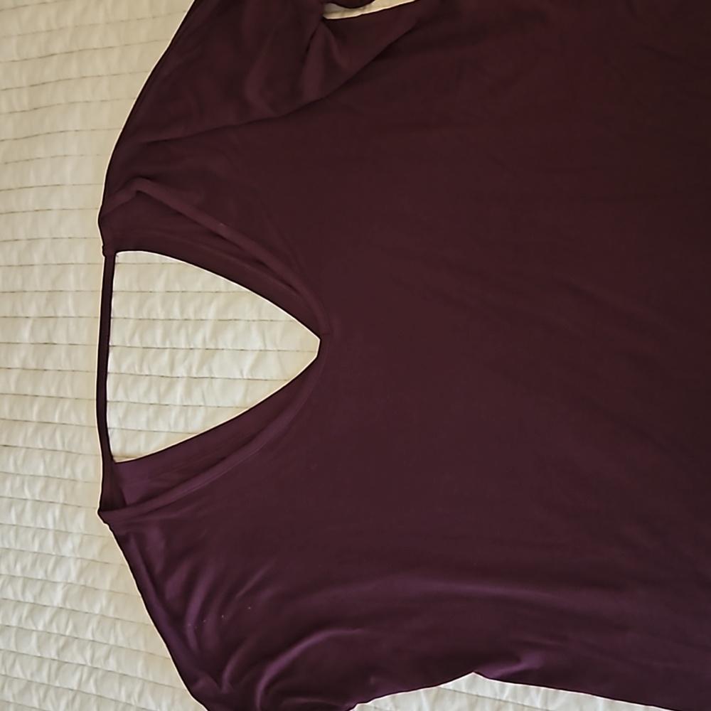 Plum colored long sleeve top